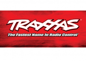 9909 Traxxas: Racing banner, red & black (3x7 feet)