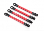 7118X Traxxas: Push rods, aluminum (red-anodized) (4) (assemble