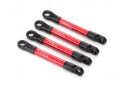 7018X Traxxas: Push rods, aluminum (red-anodized) (4) (assembled with ro