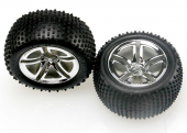 5572R Traxxas: Tires & wheels. assembled. glued (2.8")