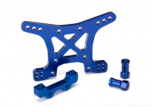 6839X Traxxas: Shock tower, front, 7075-T6 aluminum (blue-anodized)