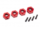 8269R Traxxas: Komplet adapterów HEX 12mm z pinami - czerwony