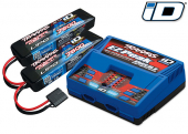 Battery/charger completer pack (includes #2972 Dual iD® charger (1), #2869X 7600mAh 7.4V 2-cell 25C LiPo battery (2))