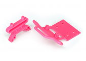 Bumper, front / bumper mount, front / 4x23mm RM (2)/ 3x10mm RST (2) (pink)