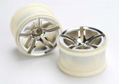 Wheels, Twin-Spoke 2.8" (chrome) (nitro rear/ electric front) (2)