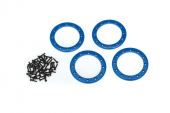 8168X Traxxas: Pierścienie blokujące, niebieskie (2,2") (aluminium) (4)/ 2x10 CS 