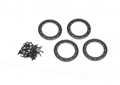 Beadlock rings, black (1.9") (aluminum) (4)/ 2x10 CS (48)