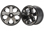Wheels, All-Star 2.8" (black chrome) (nitro front) (2)