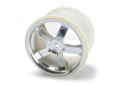 Wheels, Hurricane 3.8" (chrome) (2) (fits Revo®/T-Maxx®/E-Maxx with 6mm axle and 14mm hex)