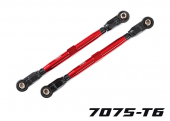 Toe links, front (TUBES red-anodized, 6061-T6 aluminum) (2) (for use with #8995 WideMaxx™ suspension kit)