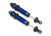Shocks, GTR, 139mm, aluminum (blue-anodized) (fully assembled w/o springs) (rear, threaded) (2)