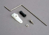 Steering rod/ plastic rod end/ chrome threaded ball & nut/ servo horn