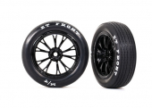 Tires & wheels, assembled, glued (Weld gloss black wheels, tires, foam inserts) (front) (2)