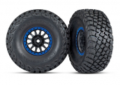 Tires and wheels, assembled, glued (Method Racing wheels, black with blue beadlock, BFGoodrich® Baja KR3 tires) (2)