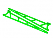 Side plates, wheelie bar, green (aluminum) (2)