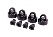 Shock caps, aluminum (black-anodized), GTX shocks (4)/ spacers (4) (for Sledge™)