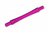 Axle, wheelie bar, 6061-T6 aluminum (pink-anodized) (1)/ 3x12 BCS (with threadlock) (2)