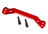 Draglink, steering, 6061-T6 aluminum (red-anodized)/ 3x14mm SS (2)