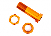 Servo saver post/ adjuster nut/ locknut (orange-anodized, 6061-T6 aluminum) (1 each)