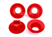 Wheel covers, red (4) (fits #9572 wheels)
