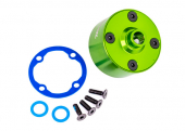Carrier, differential (aluminum, green-anodized)/ differential bushing/ ring gear gasket/ 3x10mm CCS (4)