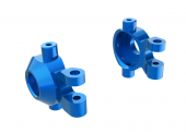 Steering blocks, 6061-T6 aluminum (blue-anodized) (left & right)/ 2.5x12mm BCS (with threadlock) (2)/ 2x6mm SS (with threadlock) (4)