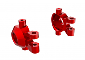 Steering blocks, 6061-T6 aluminum (red-anodized) (left & right)/ 2.5x12mm BCS (with threadlock) (2)/ 2x6mm SS (with threadlock) (4)