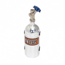 Srebrny zbiornik ciśnieniowy NOS z tlenkiem azotu, 23 gr.