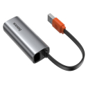 Baseus Steel Cannon USB - LAN, karta sieciowa Gigabit (szara)