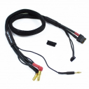 Kabel ładujący 2S czarny G4/G5 w czarnej skarpetce ochronnej - długość 600mm - (XT60, 3-pin XH)