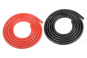 Kabel silikonowy 4,5qmm, 12AWG, 2x1 metr, czarno-czerwony