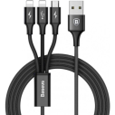 Kabel USB serii Rapid 3 w 1 (czarny) (CAMLL-SU01)