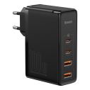 Szybka ładowarka podróżna Baseus GaN2 Pro 2x USB + 2x USB-C, 100W, EU (czarna)