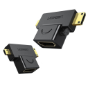 UGREEN 20144 adapter mini/micro HDMI na HDMI (czarny)