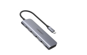 UGREEN USB-C na 3 porty USB3.0-A Hub + HDMI + TF/SD (gwiezdna szarość)