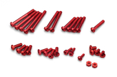 Śruby aluminiowe czerwone do EX-RR/EX-2, kpl