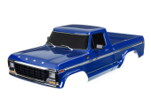9230-BLUE Nadwozie, Ford F-150 (1979), kompletne, niebieskie (lakierowane, naklejone kalkomanie) (zawiera osłonę chłodnicy, lusterka boczne, klamki drzwi, wycieraczki przedniej szyby i mocowanie zatrzaskowe) (wymaga wewnętrznych błotników nr 9288) (pałąk zabezpieczający sprzedawany oddzielnie; wybierz #9262 chrom, 9262R czarny lub 9262X kan