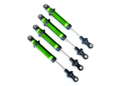 8160-GRN Amortyzatory, GTS, aluminium (anodowane na zielono) (zmontowane bez sprężyn) (4) (do użytku z zestawem do podnoszenia długich ramion #8140 TRX-4®)