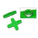 Komplet dźwigni plastikowych do JR / SANWA / KO zielony (2 szt.) - z aluminiowym pierścieniem