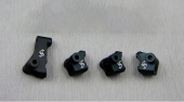 SAMIX TRX-4 alum black dolne mocowanie amortyzatora/łącznika zawieszenia 4 szt. TRX4 3 krótkie / 1 długie