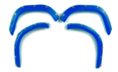 Poszerzenia błotników TMT niebieskie (ze śrubami) do TRX Maxx