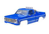 9811-BLUE Nadwozie, ciężarówka Chevrolet K10 (1979), kompletne, niebieskie (zawiera osłonę chłodnicy, lusterka boczne, klamki drzwi, pałąk, wycieraczki przedniej szyby i mocowanie zatrzaskowe) (wymaga przedniego i tylnego zderzaka nr 9835)
