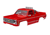 9811-RED Nadwozie, ciężarówka Chevrolet K10 (1979), kompletne, czerwone (zawiera osłonę chłodnicy, lusterka boczne, klamki drzwi, pałąk, wycieraczki przedniej szyby i mocowanie zatrzaskowe) (wymaga przedniego i tylnego zderzaka nr 9835)