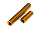 9852-ORNG Półosie napędowe, środkowe, żeńskie, aluminium 6061-T6 (anodowane na pomarańczowo) (przód i tył) (do użytku z metalowymi środkowymi półosiami napędowymi #9751) (pasują do pojazdów 1/18 TRX-4M™ z rozstawem osi 162 mm)