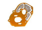 9490-ORNG Płyta, silnik, obrabiane maszynowo aluminium 6061-T6 (anodowane na pomarańczowo) (grubość 4 mm)/ 3x10 mm CS z dzieloną i płaską podkładką (2)