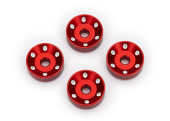 10257-RED Podkładki do kół, obrobione aluminium, czerwone (4)