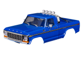 9812-BLUE Nadwozie, Ford F-150 Truck (1979), kompletne, niebieskie (zawiera osłonę chłodnicy, lusterka boczne, klamki drzwi, pałąk zabezpieczający, wycieraczki przedniej szyby, listwy boczne i montaż zatrzaskowy) (wymaga przedniego i tylnego zderzaka nr 9834)