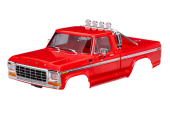 9812-RED Nadwozie, Ford F-150 Truck (1979), kompletne, czerwone (zawiera osłonę chłodnicy, lusterka boczne, klamki drzwi, pałąk zabezpieczający, wycieraczki przedniej szyby, listwy boczne i montaż zatrzaskowy) (wymaga przedniego i tylnego zderzaka nr 9834)