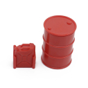 Zestaw beczka na olej 42mm i kanister 24mm plastikowy czerwony H-SPEED dekoracja 1/24