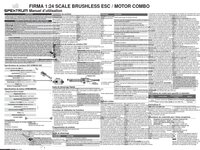 Firma Sensored Brushless ESC /Motor Combo Instruction Manual - Multilingual (3)